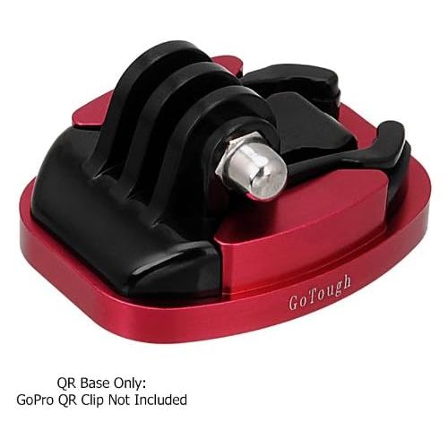  Fotodiox GoTough Red QR Mount with Pilot Holes ? All Metal, Versatile Quick Release Plate with 1/4”-20 Tripod Screw and Pilot Holders Compatible with GoPro HERO3, HERO3+, HERO4, HERO5, HERO