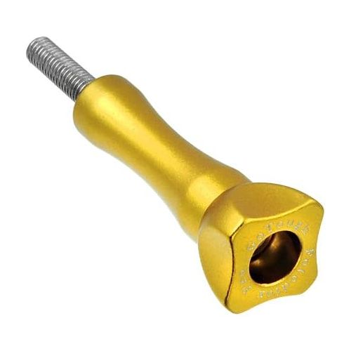  GoTough 45mm Gold Metal Thumbscrew Compatible with GoPro HERO3, HERO3+, HERO4, HERO5, HERO6, HERO7 2-Prong Mounting System - by Fotodiox Pro