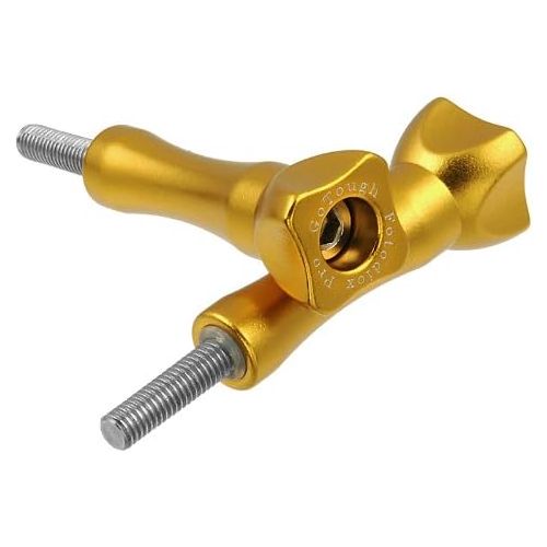  GoTough 45mm Gold Metal Thumbscrew Compatible with GoPro HERO3, HERO3+, HERO4, HERO5, HERO6, HERO7 2-Prong Mounting System - by Fotodiox Pro