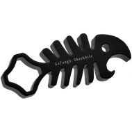 Fotodiox Pro GoTough Sharkbite - Black Aluminum Metal GoTough Wrench for Tightening GoPro Mounting Knobs, Screws and Bolts; Shark Styled Wrench with Bottle Opener