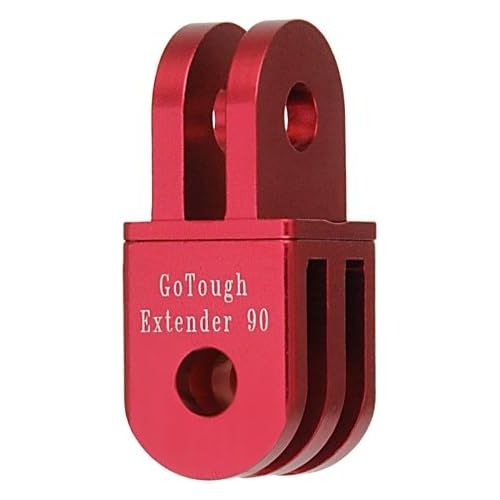  GoTough Red 90 Degree Extender Arm ? Metal Extension Arm with 90 Degree Turn Compatible with GoPro HERO3, HERO3+, HERO4, HERO5, HERO6, HERO7 2-Prong Mounting System - by Fotodiox P