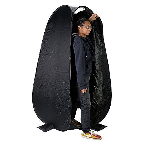  Fotodiox Collapsible Portable Indoor/Outdoor Changing Room - Black, 64 Tall, 36x36 Base, Pop-up Dressing Tent