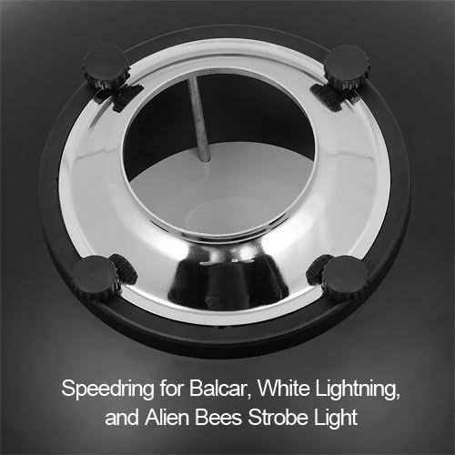  Fotodiox Pro Beauty Dish 28 with Speedring for Balcar, White Lightning, X800, X1600, X3200 Strobe Light