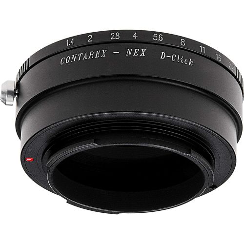  Fotodiox Pro Lens Mount Adapter - Contarex (CRX-Mount) SLR Lens to Sony Alpha E-Mount Mirrorless Camera Body with Selectable Clicked  Declicked Aperture Control