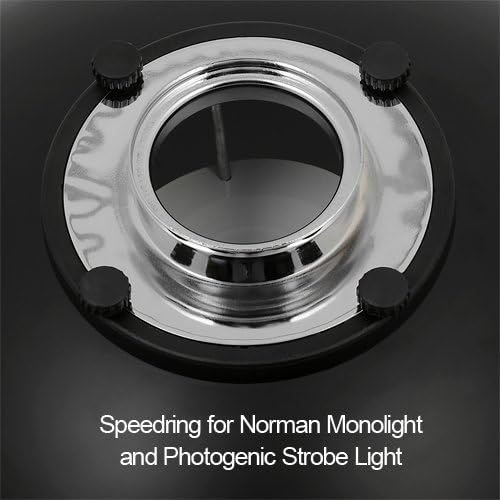  Fotodiox Pro Beauty Dish 28 with Honeycomb Grid and Speedring for Photogenic Studio Max Strobe Light & More
