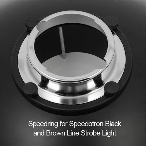  Fotodiox Pro Beauty Dish 28 with Speedring for Speedotron Brown and Black Line Strobe Light