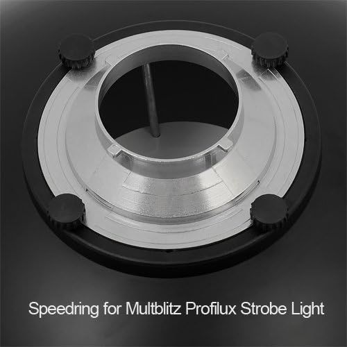  Fotodiox Pro Beauty Dish 28 with Honeycomb Grid and Speedring for Multiblitz Profilux Strobe Light