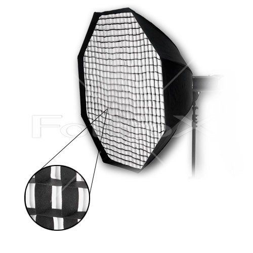  Fotodiox Pro 48 (120cm) Octagon Softbox Kit with Eggcrate Grid and Multiblitz V Speedring for Multiblitz V, Varilux, and Compatible - Standard Softbox with Silver Reflective Interi