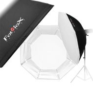 Fotodiox Pro 70 (180cm) Octagon Softbox with Flash Speedring for Canon Speedlights/Hot Shoe Flash - Standard Softbox with Silver Reflective Interior with Double Diffusion Panels