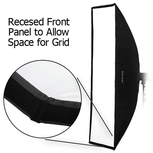  Fotodiox Pro 24x80 Softbox PLUS Grid  Eggcrate for Studio Strobe  Flash with Soft Diffuser and Dedicated Speedring, for Alien Bees, Alienbees, Strobe Flash Light B400, B800, B160