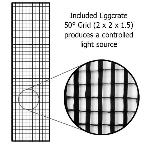  Fotodiox Pro 24x80 Softbox PLUS Grid  Eggcrate for Studio Strobe  Flash with Soft Diffuser and Dedicated Speedring, for Alien Bees, Alienbees, Strobe Flash Light B400, B800, B160