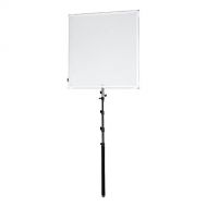 Fotodiox Pro Studio Solutions 90cm x 90cm (35.5in x 35.5in) Boom Sun Scrim - Collapsible Frame Diffusion & SilverWhite Reflector Kit with Boom Handle and Carry Bag