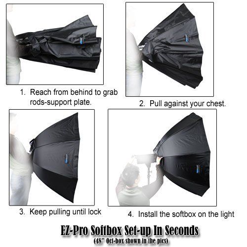  Fotodiox EZ-Pro Softbox 32x48 with Speedring for Canon Flash Speedlite 600EX-RT, 580EX, 580EX II, 430EX and more