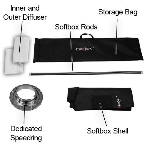  Fotodiox Pro New Soft Box, Black (SBX-Stnd-Speedotron-48x72)