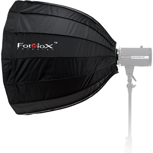  Fotodiox Deep EZ-Pro 36in (90cm) Parabolic Softbox - Quick Collapsible Softbox with Speedotron Speedring for Speedotron Black and Brown Line