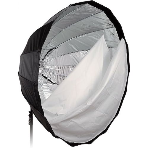  Fotodiox Deep EZ-Pro 48in (120cm) Parabolic Softbox - Quick Collapsible Softbox with Speedotron Speedring for Speedotron Black and Brown Line