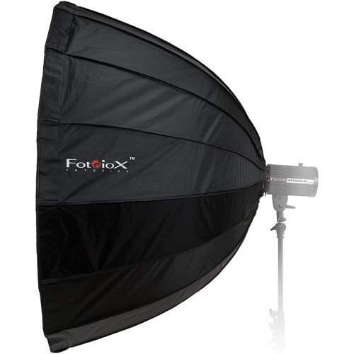  Fotodiox Deep EZ-Pro 48in (120cm) Parabolic Softbox - Quick Collapsible Softbox with Speedotron Speedring for Speedotron Black and Brown Line