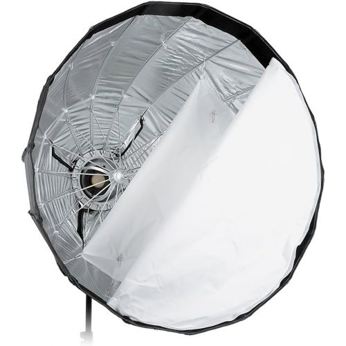  Fotodiox Deep EZ-Pro 48in (120cm) Parabolic Softbox - Quick Collapsible Softbox with Speedotron Speedring for Speedotron Black and Brown Line