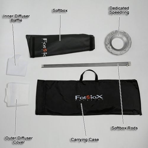  Fotodiox Pro New Soft Box, Black (SBX-Stnd-Photogenic-12x56-Kit)