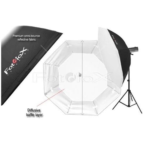  Fotodiox Pro New Soft Box, Black (SBX-Stnd-Photogenic-12x56-Kit)