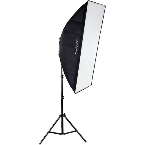 Fotodiox LED-955 Compact Studio Continuous 2-Light LED Softbox Lighting Kit for Film, Video and Photography; Ideal for One to Two Person Portrait, or Small to Medium Tabletop Setup