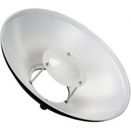 Fotodiox Pro 16in (40cm) All Metal Beauty Dish with Comet Insert - Soft White Interior