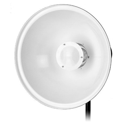  Fotodiox Pro 18in (45cm) All Metal Beauty Dish with Multiblitz Profilux Insert - Soft White Interior