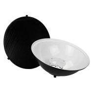 Fotodiox Pro Beauty Dish 18 with Honeycomb Grid and Speedring for Multiblitz Varilux Strobe Light