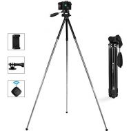 [아마존 핫딜]  [아마존핫딜]Fotopro Camera Tripod, 48.9 Inch Phone Tripod with Smartphone Tripod Mount/Bluetooth Remote/Quick Release Plate, Camera Stand for DSLR Camera Samsung Huawei iPhone X