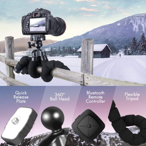  [아마존 핫딜]  [아마존핫딜]Fotopro Handy Stativ Flexibel 27 cm Smartphone Stative mit Bluetooth Fernbedienung Mini Tripod GoPro Stativ Handy Halter Halterung fuer Kamera, iPhone Samsung Huawei und Action Cam