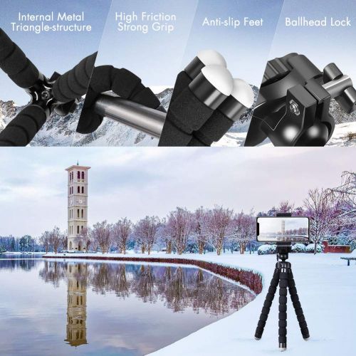  [아마존 핫딜]  [아마존핫딜]Fotopro Handy Stativ Flexibel 27 cm Smartphone Stative mit Bluetooth Fernbedienung Mini Tripod GoPro Stativ Handy Halter Halterung fuer Kamera, iPhone Samsung Huawei und Action Cam