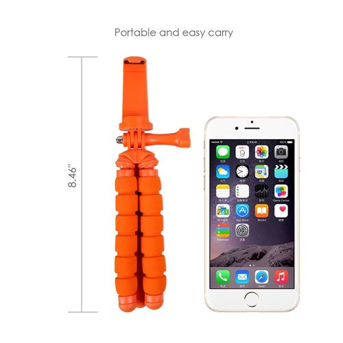  [아마존 핫딜]  [아마존핫딜]Fotoprorm-95Mini Stativ flexibel mit Halterung fuer SmartphoneOrange