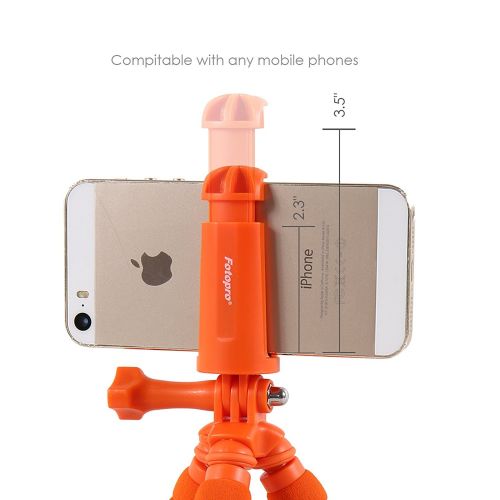  [아마존 핫딜]  [아마존핫딜]Fotoprorm-95Mini Stativ flexibel mit Halterung fuer SmartphoneOrange