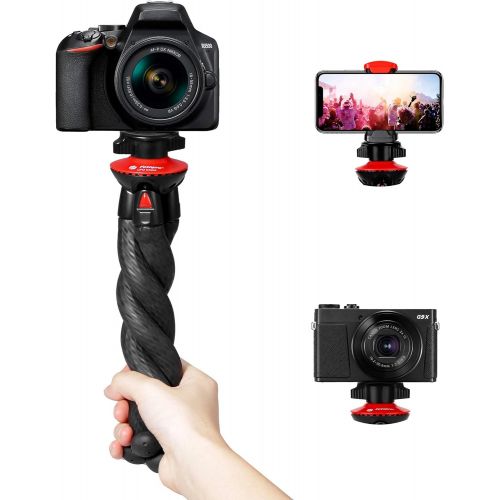  Camera Tripod, Fotopro Flexible Tripod, Tripods for Phone with Smartphone Mount for iPhone Xs, Samsung, Tripod for Camera, Mirrorless DSLR Sony Nikon Canon