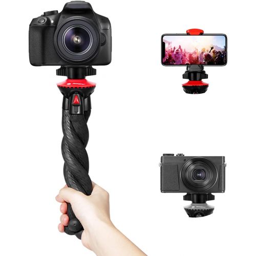  Camera Tripod, Fotopro Flexible Tripod, Tripods for Phone with Smartphone Mount for iPhone Xs, Samsung, Tripod for Camera, Mirrorless DSLR Sony Nikon Canon