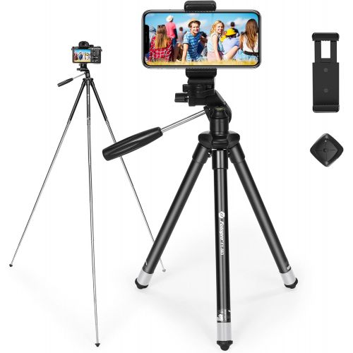  Fotopro Phone Tripod Stand, 40 inches Lightweight Travel Tripod for iPhone with Remote Control, Aluminum Compact Camera Tripod for Nikon, Samsung, Huawei, Vlog Tripod for Tiktok Yo