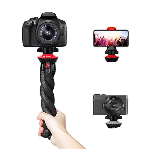  Camera Tripod, Fotopro Flexible Tripod, Tripods for Phone with Smartphone Mount for iPhone Xs, Samsung, Tripod for Camera, Mirrorless DSLR Sony Nikon Canon