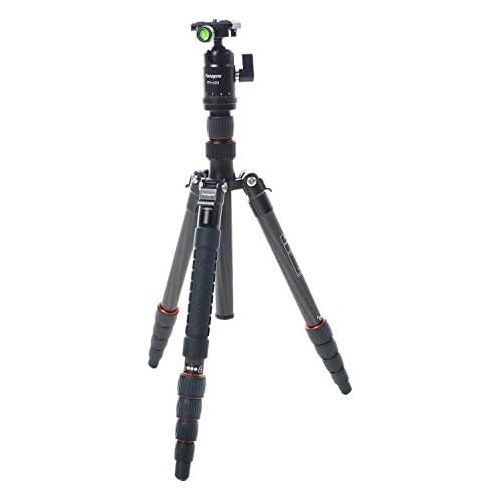  Fotopro FotoPro X-Go 5-Section Carbon Fiber Tripod with Built-In Monopod, FPH-42Q Ball Head, 17 lbs Capacity, 56 Maximum Height