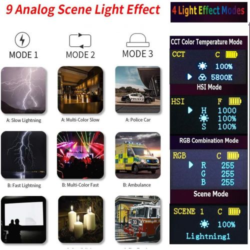  [아마존 핫딜] Fotowelt Sutefoto 0-360 Full Color RGB Camera Video Light Camera Lighting Panel for DLSR Camera Camcorder Phone Vlog Video 2500K-8500K Adjustable, 0-100% Stepless Dimming CRI/TLCI 95+ with