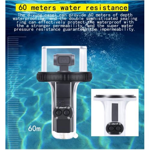  Fotowelt ULANZI OP-10 60 Meters Waterproof Case Underwater Housing Compatible for DJI OSMO Pocket Gimbal