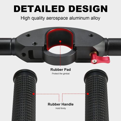  Fotowelt Dual Handle Grip Handgrip Compatible for DJI Ronin S/DJI RS2/DJI SC/DJI RSC 2/MOZA Air 2 Gimbal Handheld Stabilizer