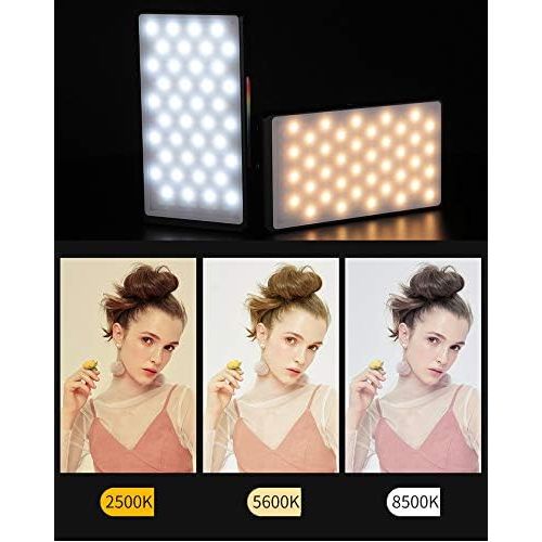  Fotowelt Bi-Color Metal LED Video Light for Studio, YouTube, Product Photography, Video Shooting,Dimmable 600 Beads,with LCD Digital Display Continuous Lighting Panel,Slim, Ultra Bright Lig