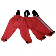 FouFou Dog 62554 Bodyguard Protective All-Weather Dog Pants, Small, Red