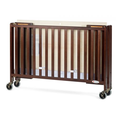  Foundations Hideaway Portable Crib Antique with Mattress Cherry