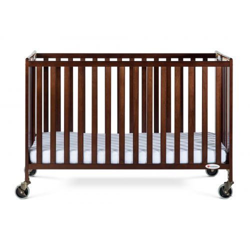  Foundations Hideaway Portable Crib Antique with Mattress Cherry