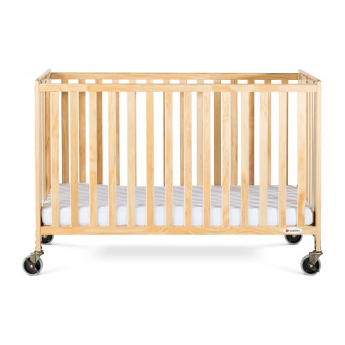  Foundations Hideaway Portable Crib Antique with Mattress Cherry