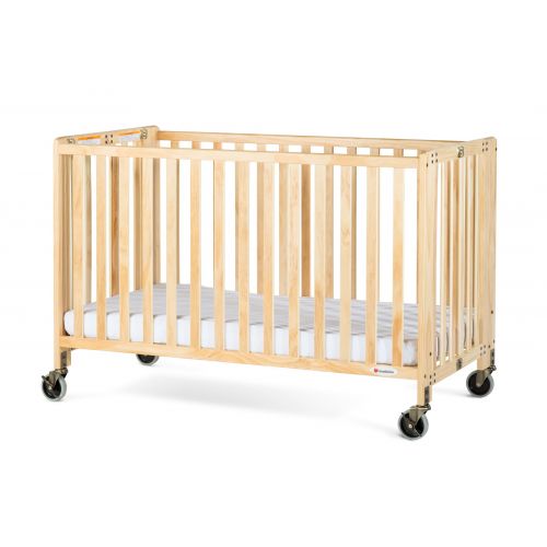  Foundations Hideaway Portable Crib Antique with Mattress Cherry