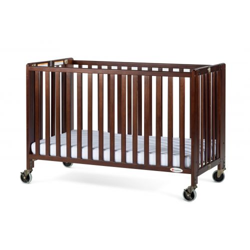  Foundations Hideaway Portable Crib Antique with Mattress Cherry