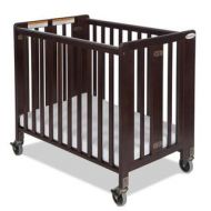Foundations HideAway Folding Compact Crib in Antique Cherry by Foundations
