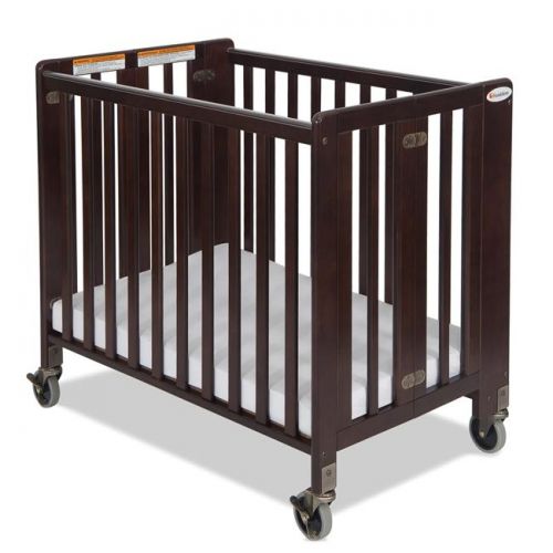  Foundations HideAway Folding Compact Crib in Antique Cherry by Foundations